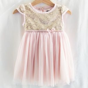 Sugar Plum | Champagne Sequins Dress